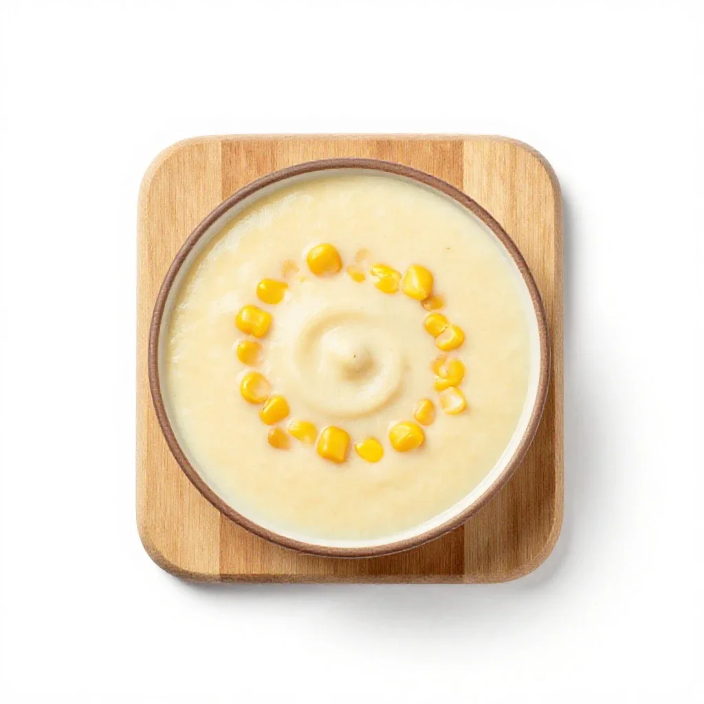 Corn chowder isolated on a white background