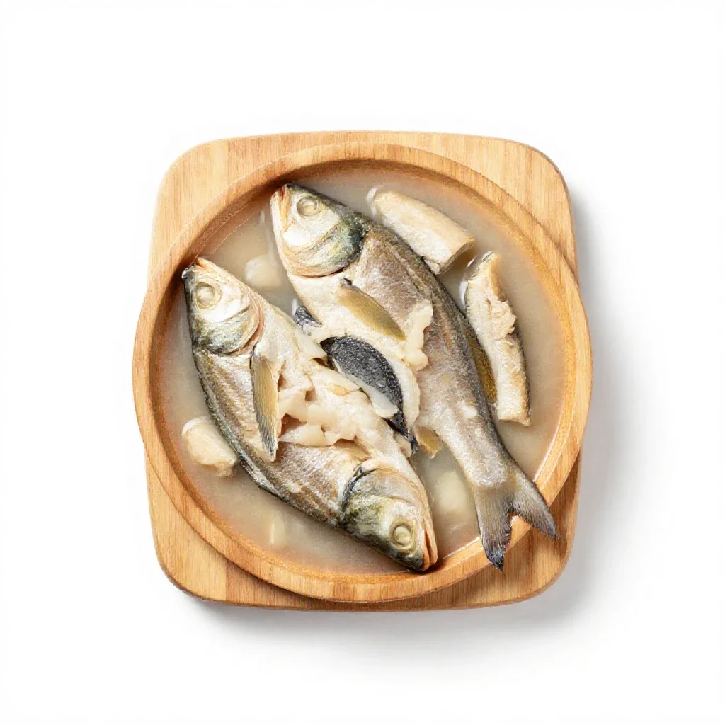 Fish stew isolated on a white background