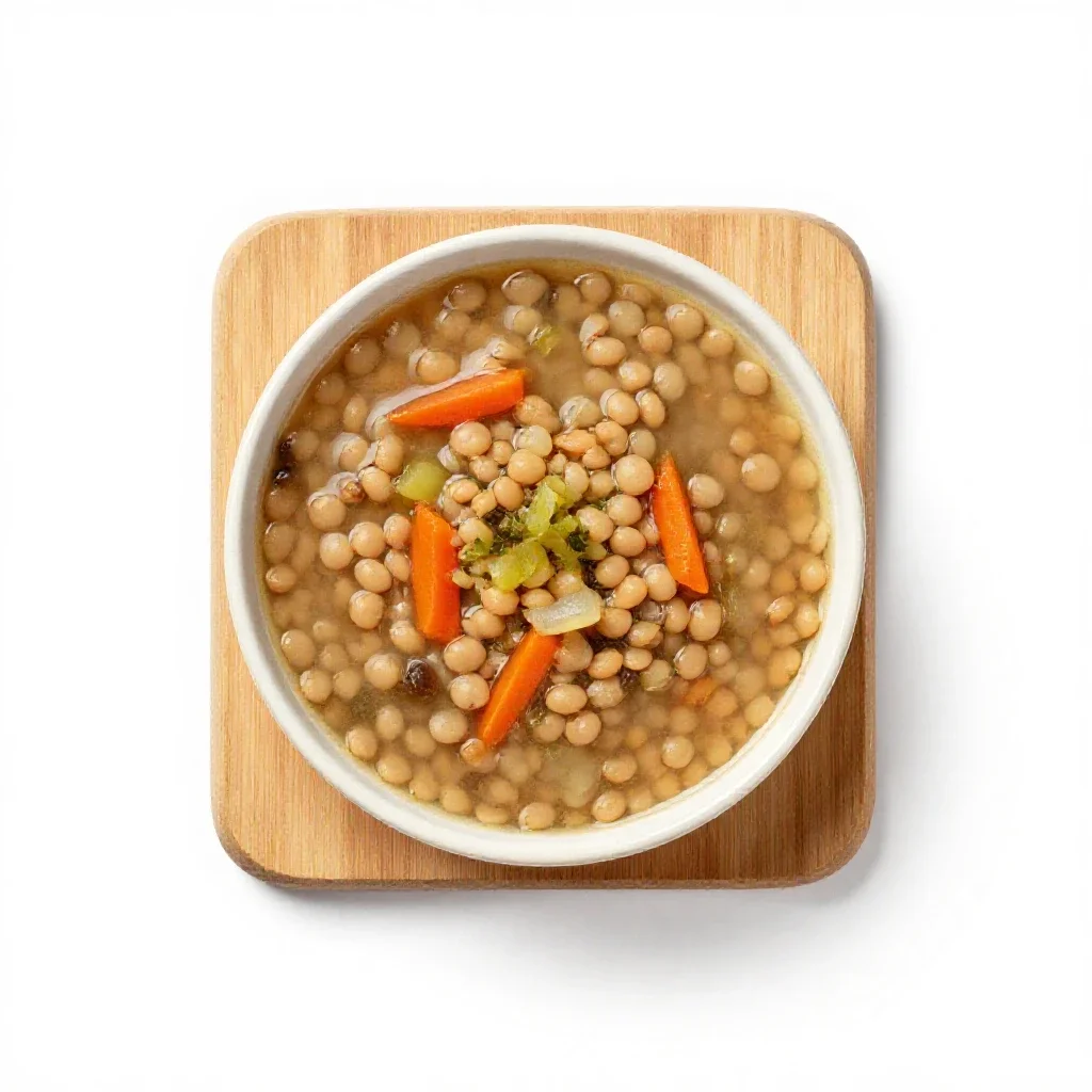 Lentil soup isolated on a white background