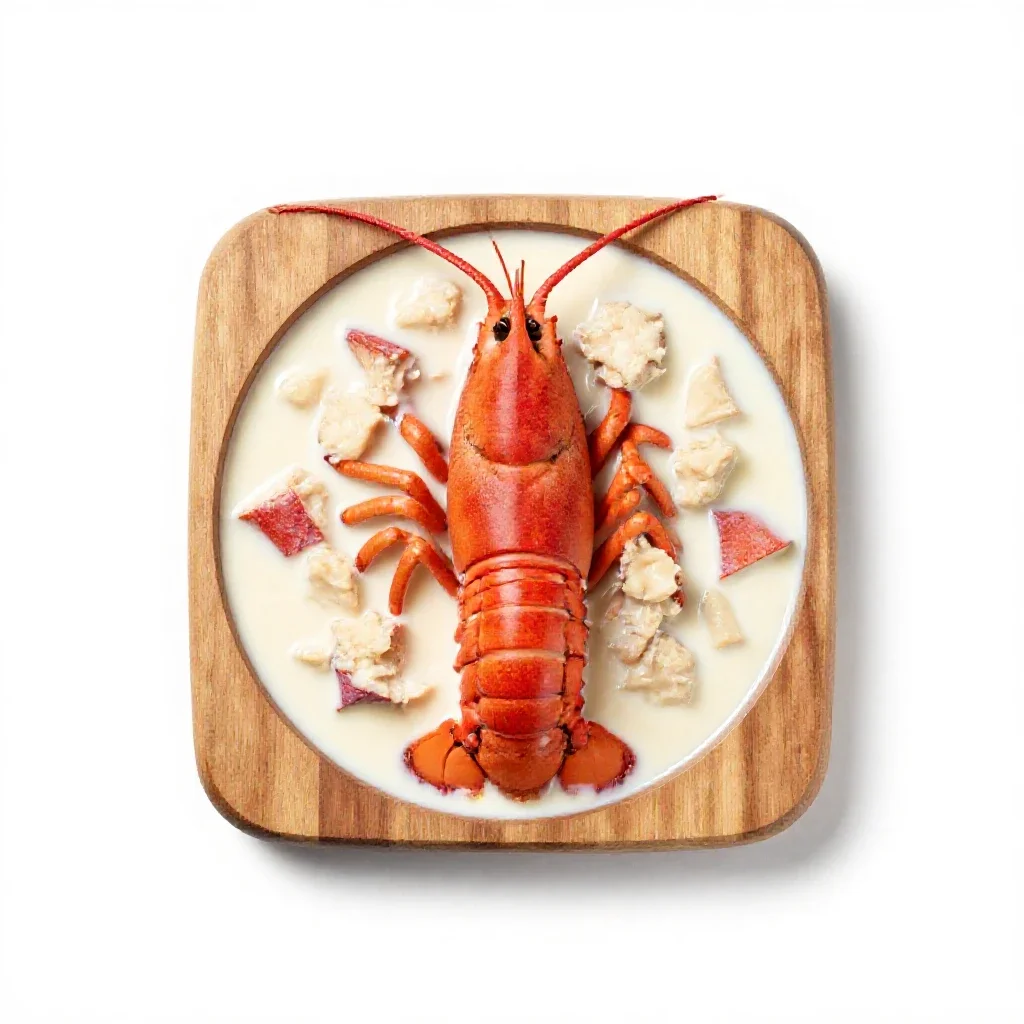 Lobster stew isolated on a white background