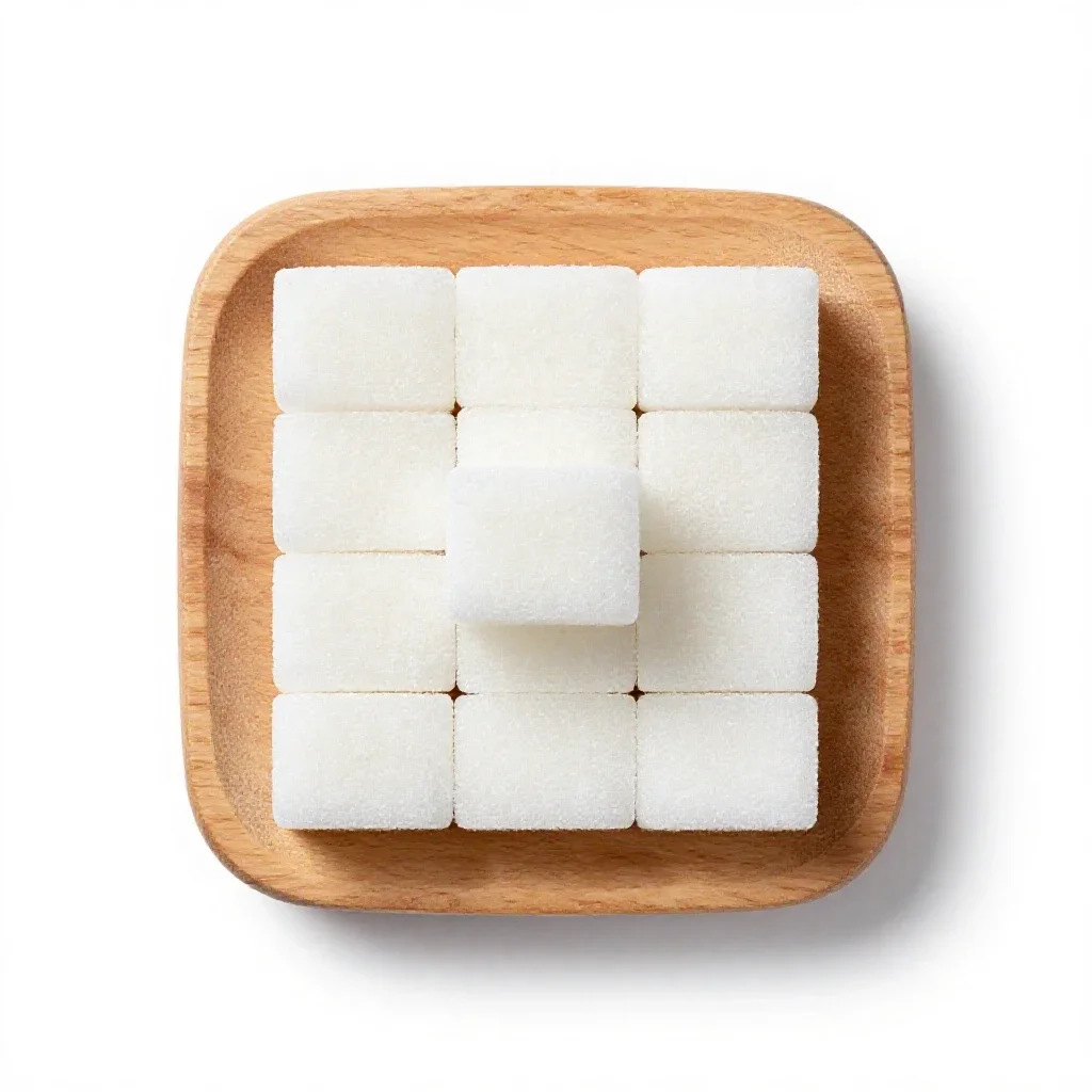 Lump sugar isolated on a white background