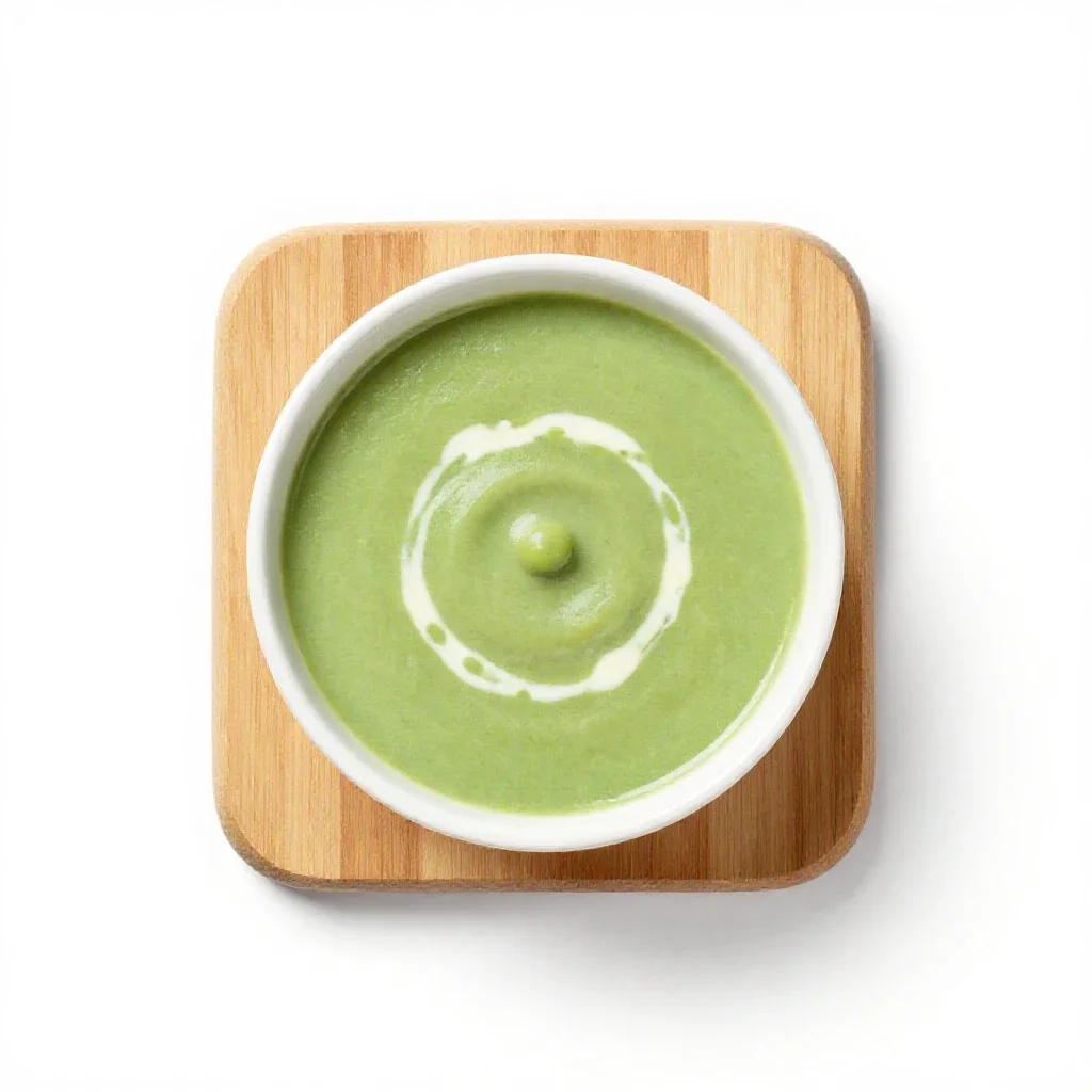 Pea soup isolated on a white background