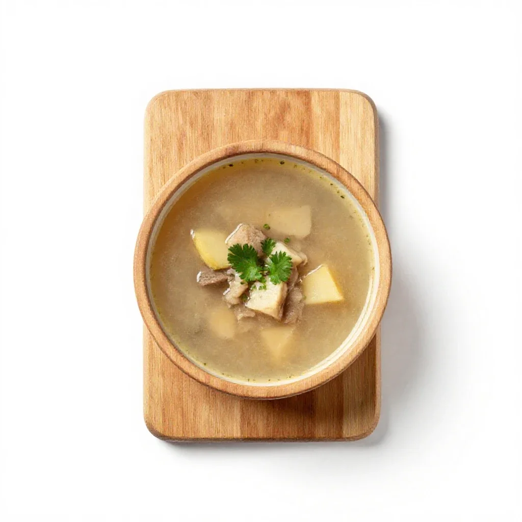 Soup du jour isolated on a white background