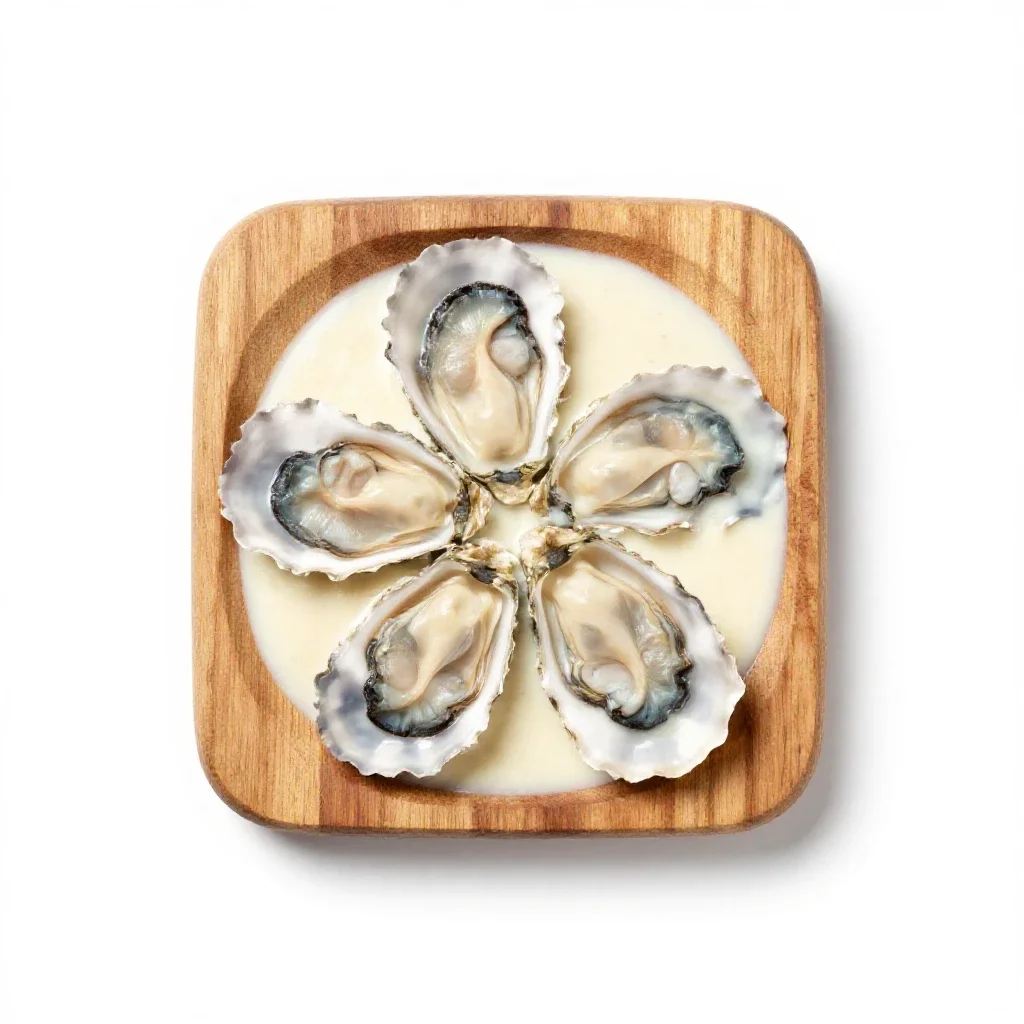 Oyster stew isolated on a white background