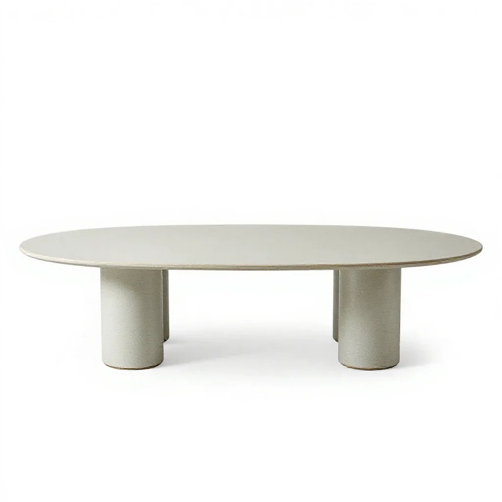 Conference table isolated on a white background