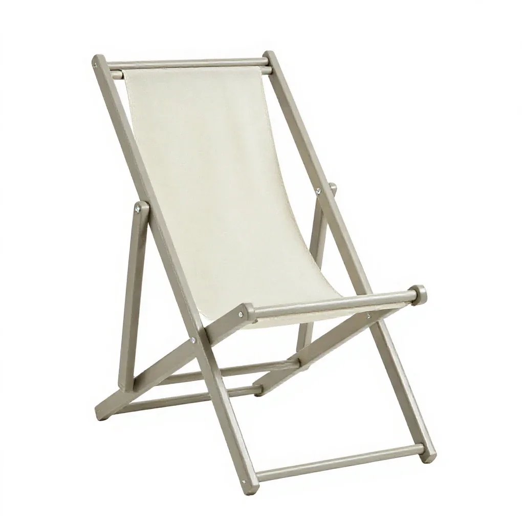 Deck chair isolated on a white background