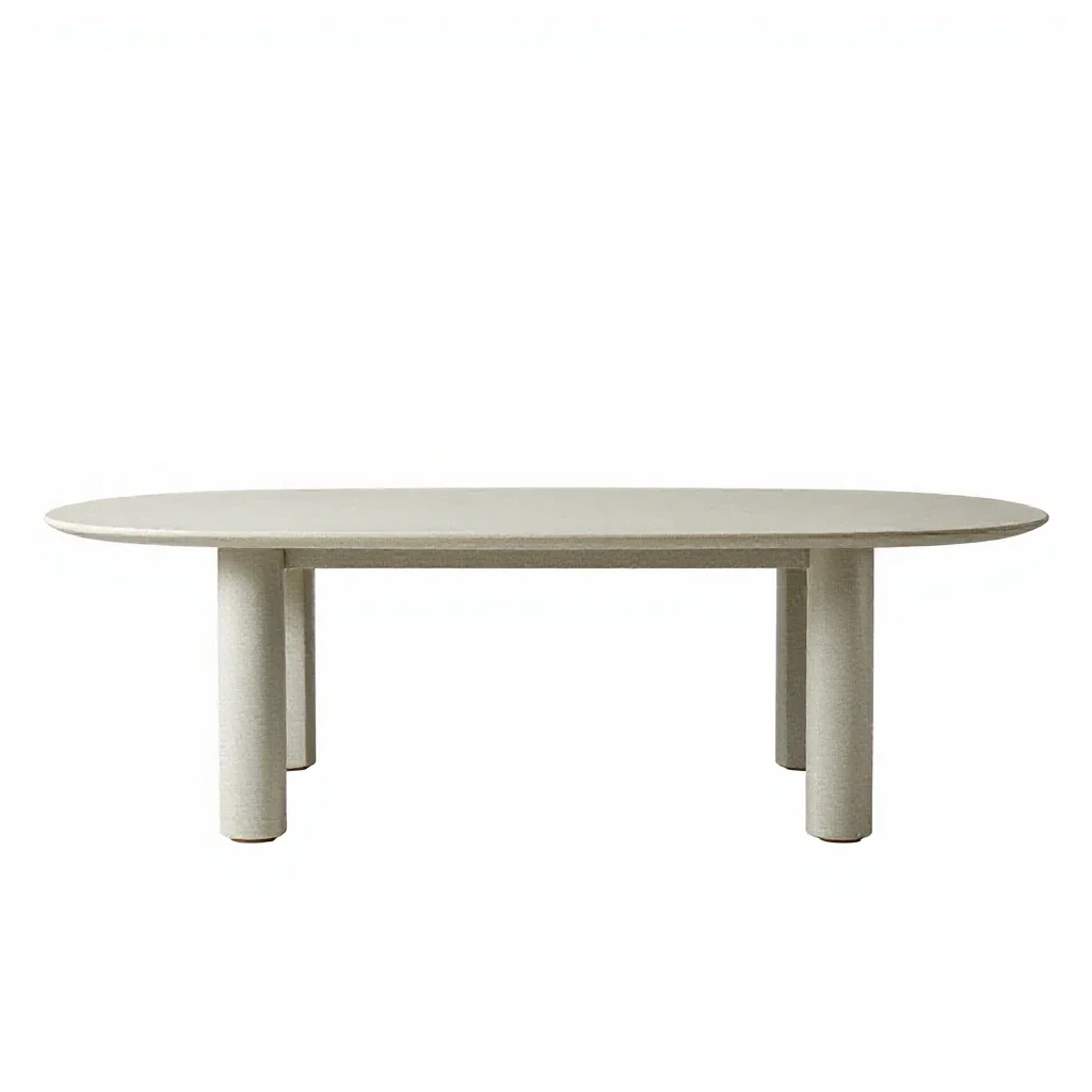 Dining table isolated on a white background