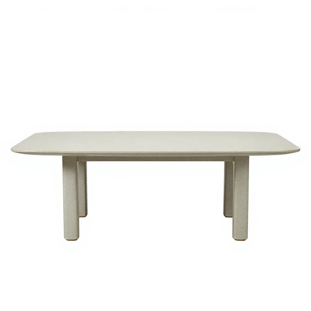 Dinner table isolated on a white background