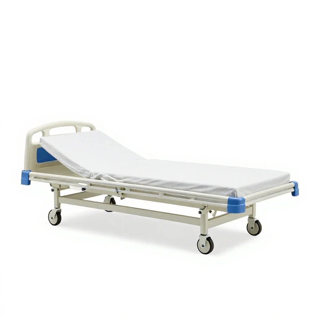 Hospital bed isolated on a white background