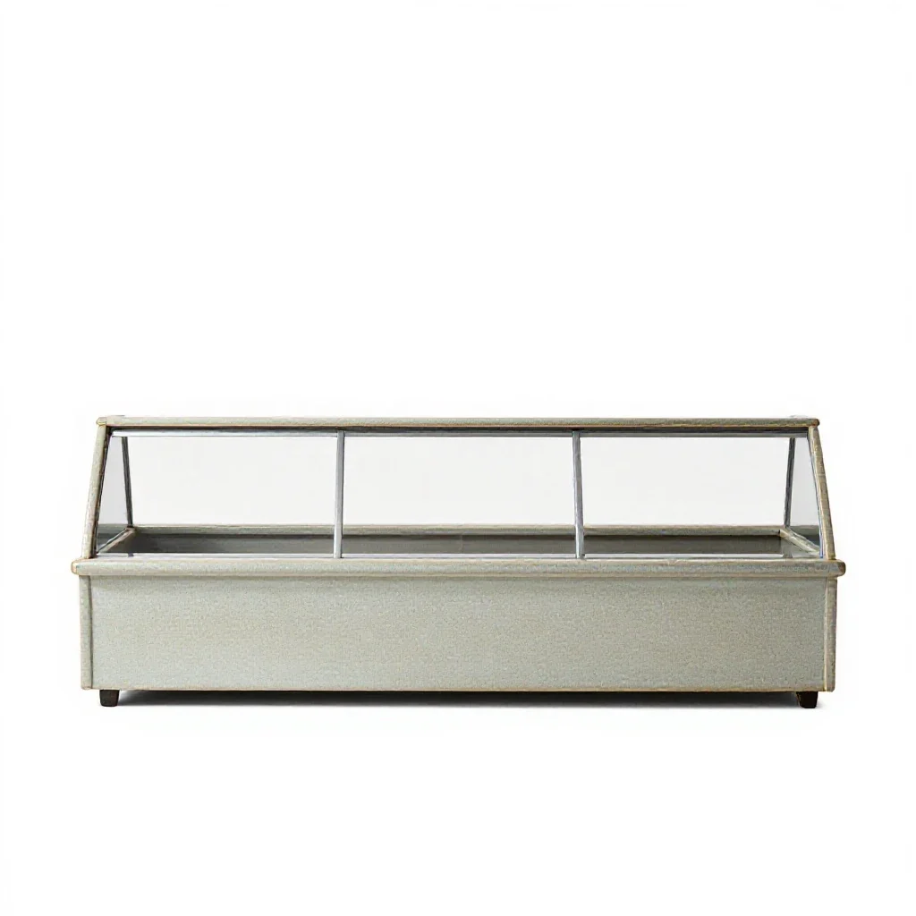 Meat counter isolated on a white background