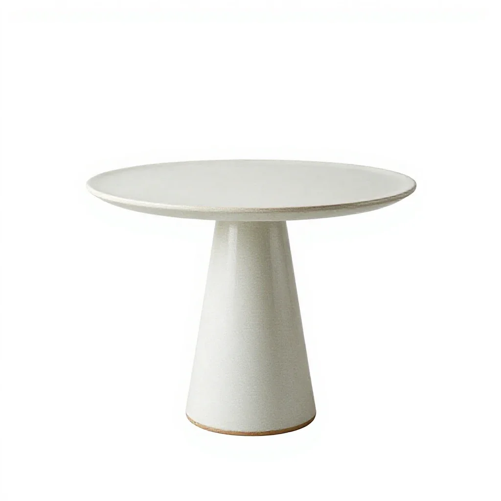 Pedestal table isolated on a white background