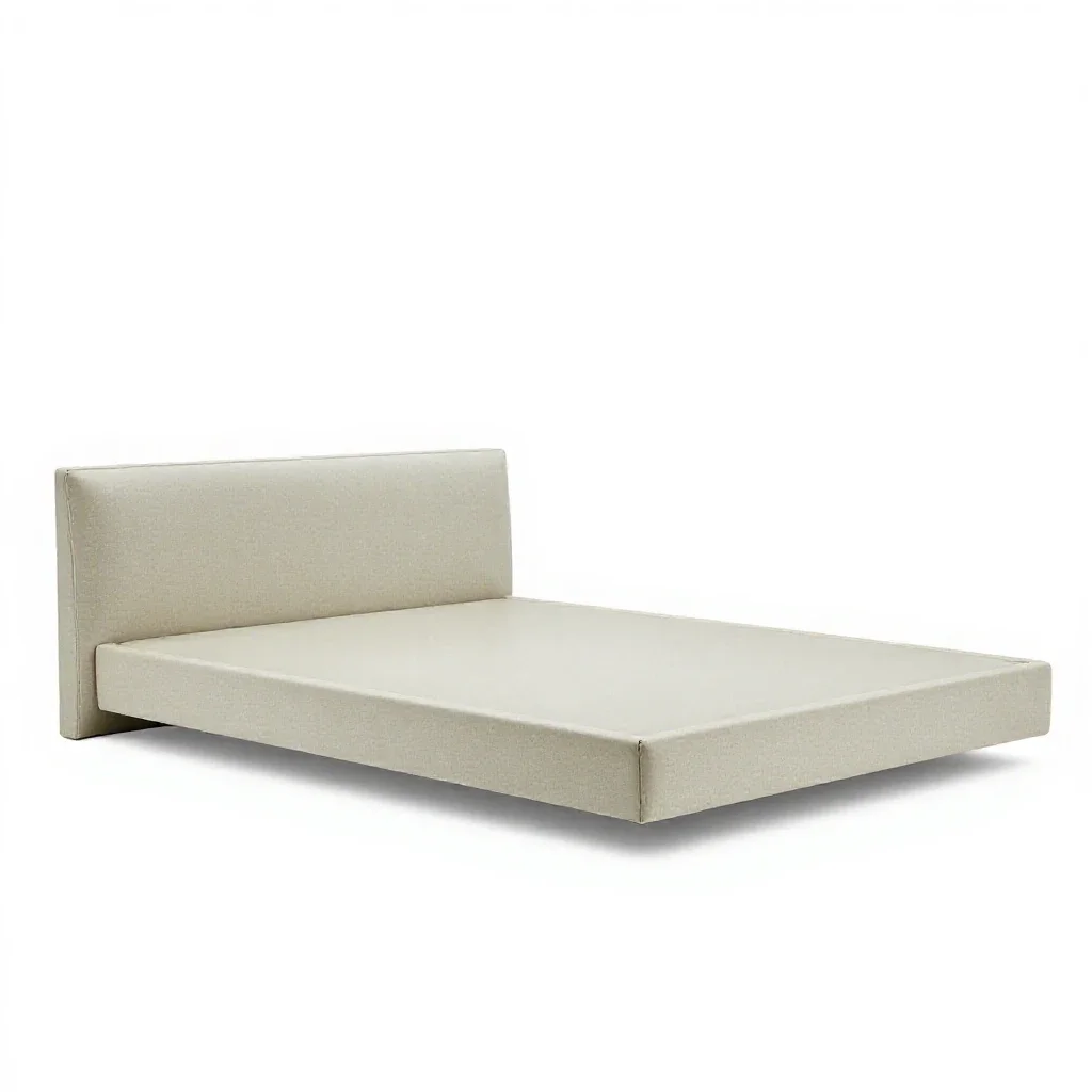 Platform bed isolated on a white background