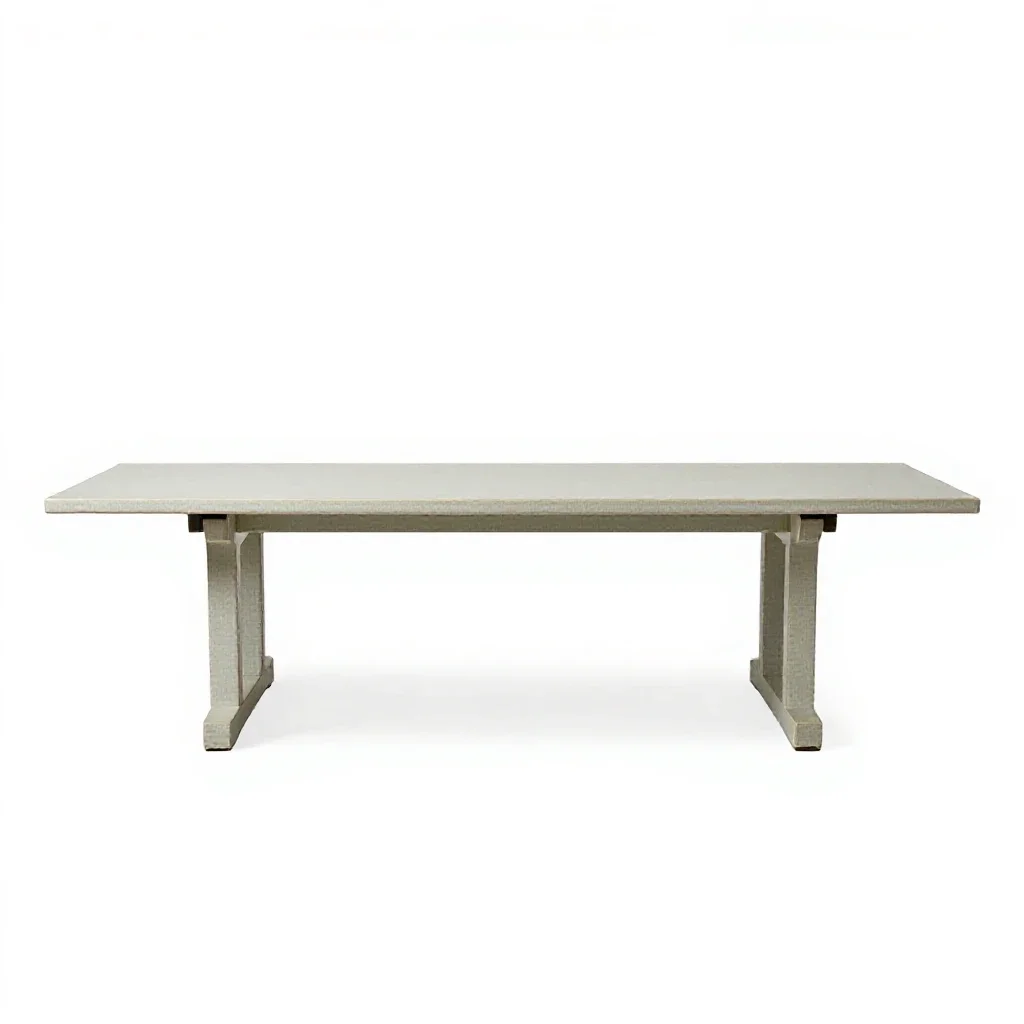 Refectory table isolated on a white background