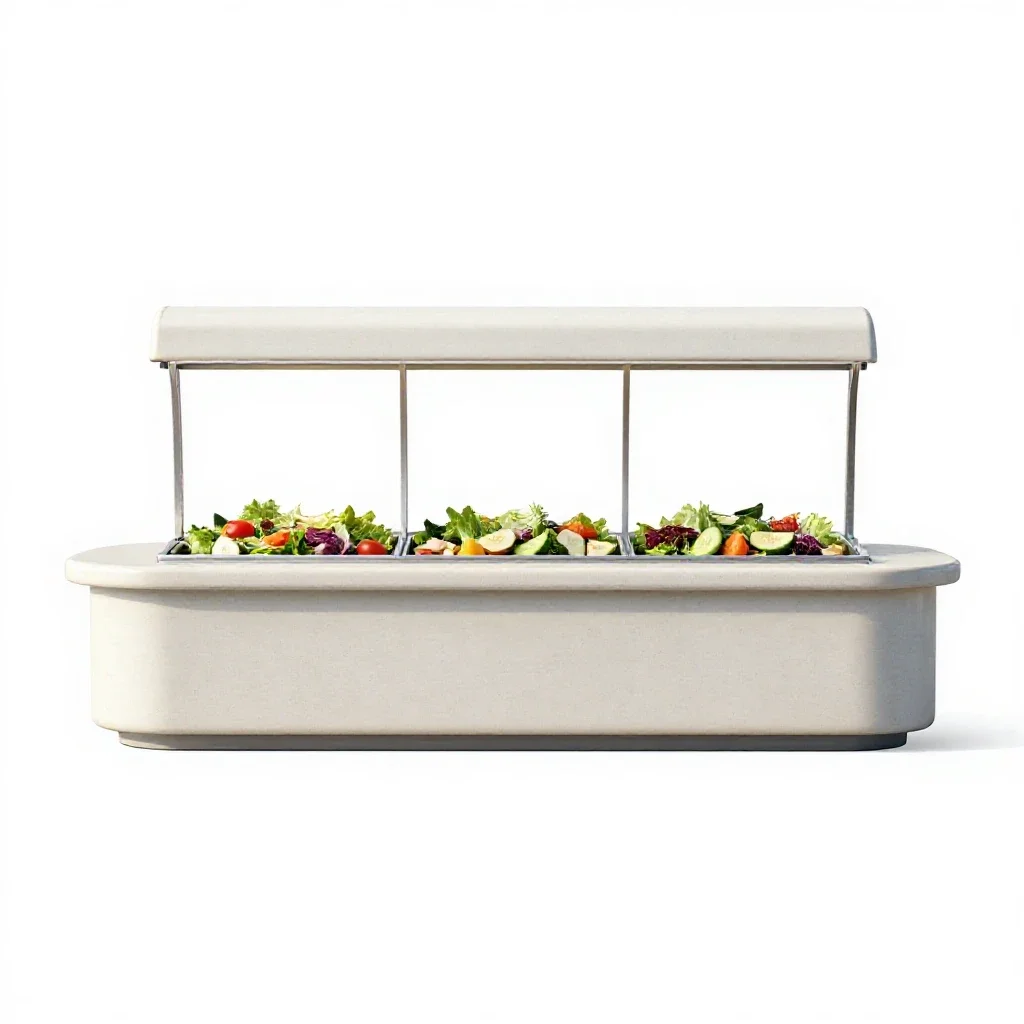 Salad bar isolated on a white background