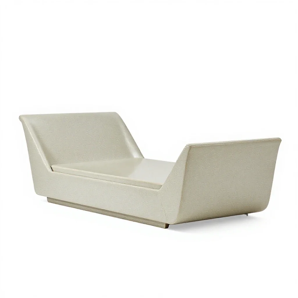 Sleigh bed isolated on a white background
