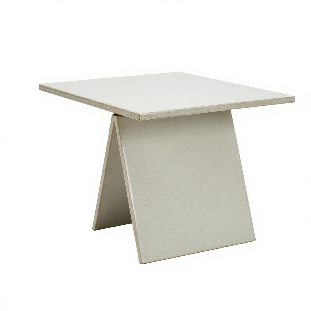 Tilt-top table isolated on a white background