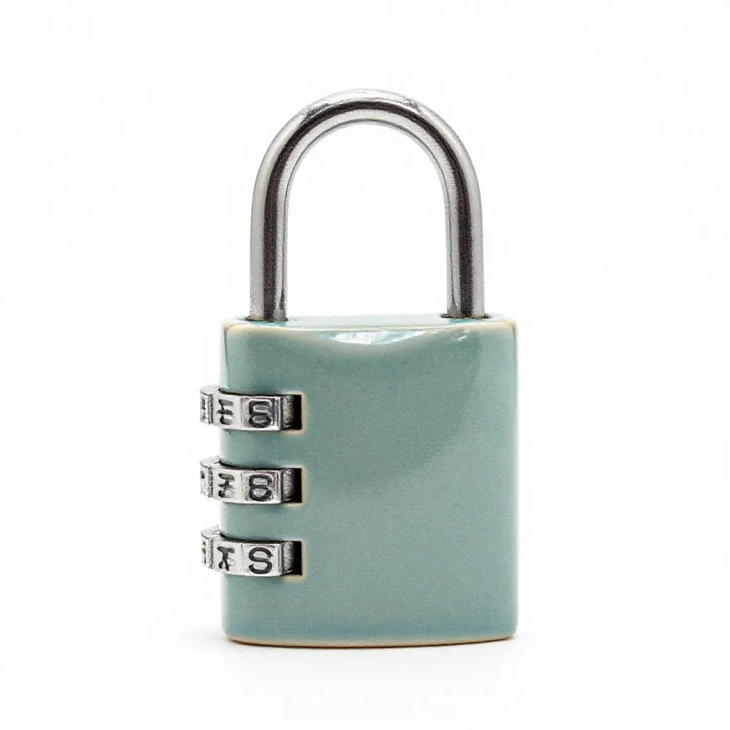 Combination lock isolated on a white background