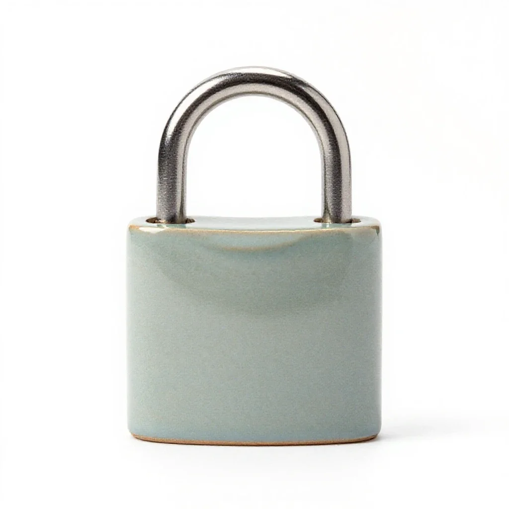 Cylinder lock isolated on a white background