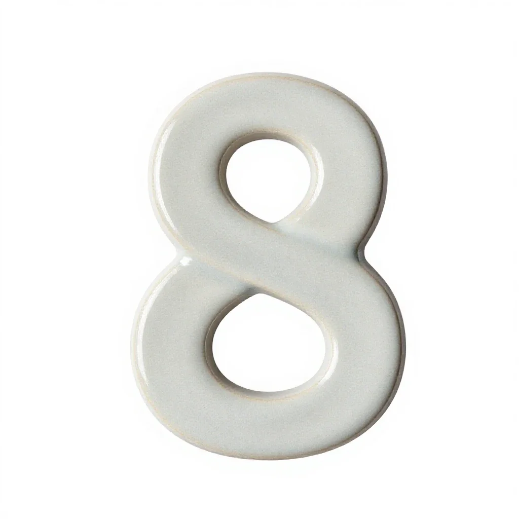 Figure eight isolated on a white background