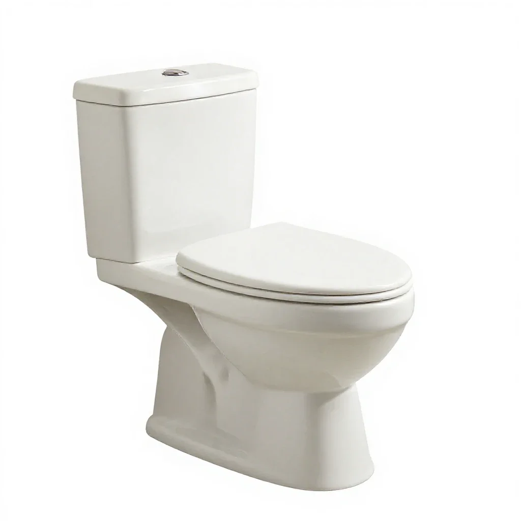Flush toilet isolated on a white background