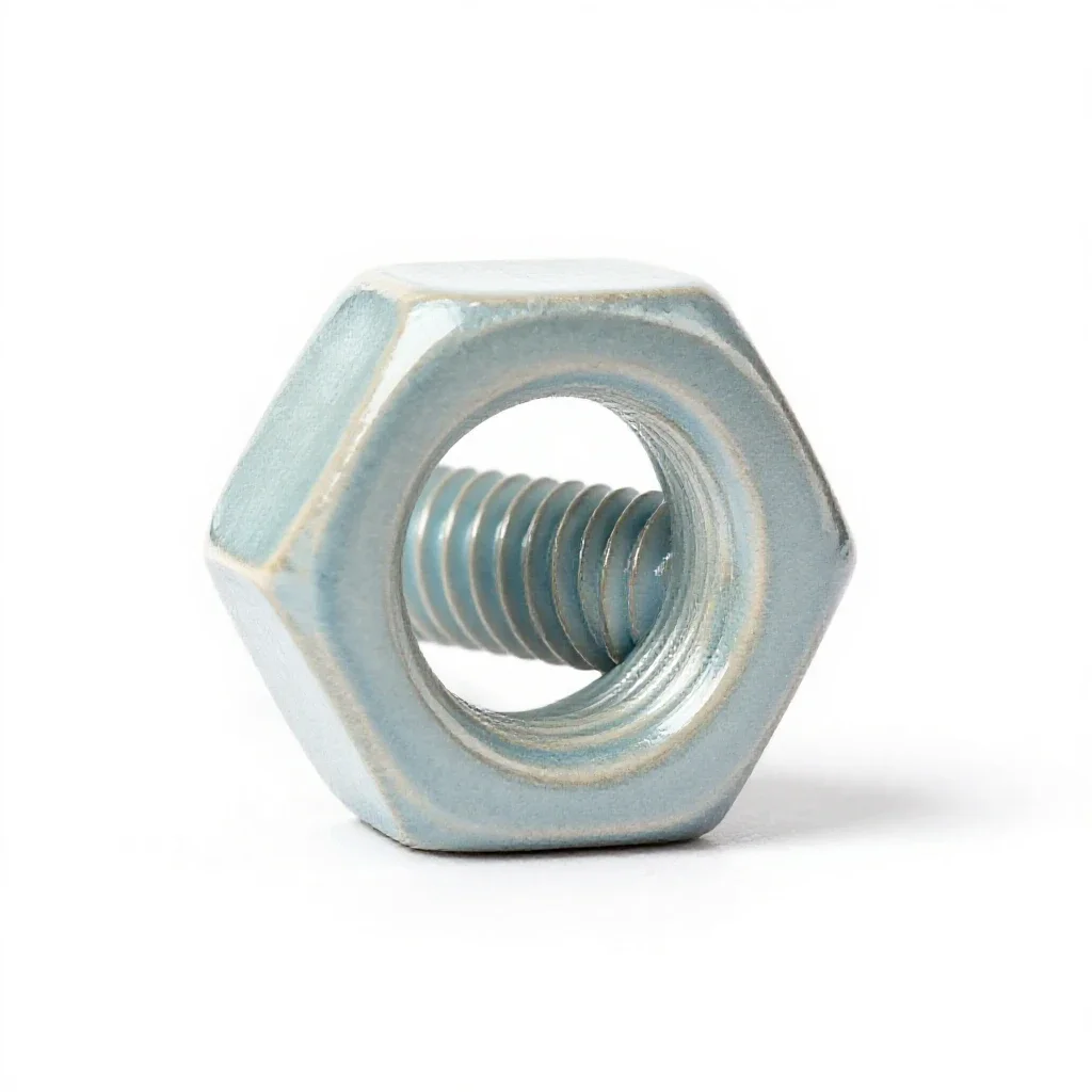 Nut and bolt isolated on a white background