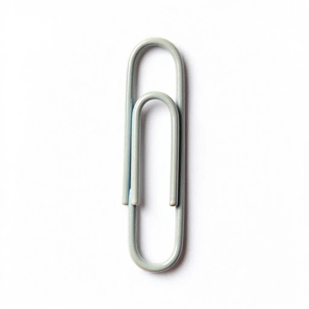 Paper clip isolated on a white background