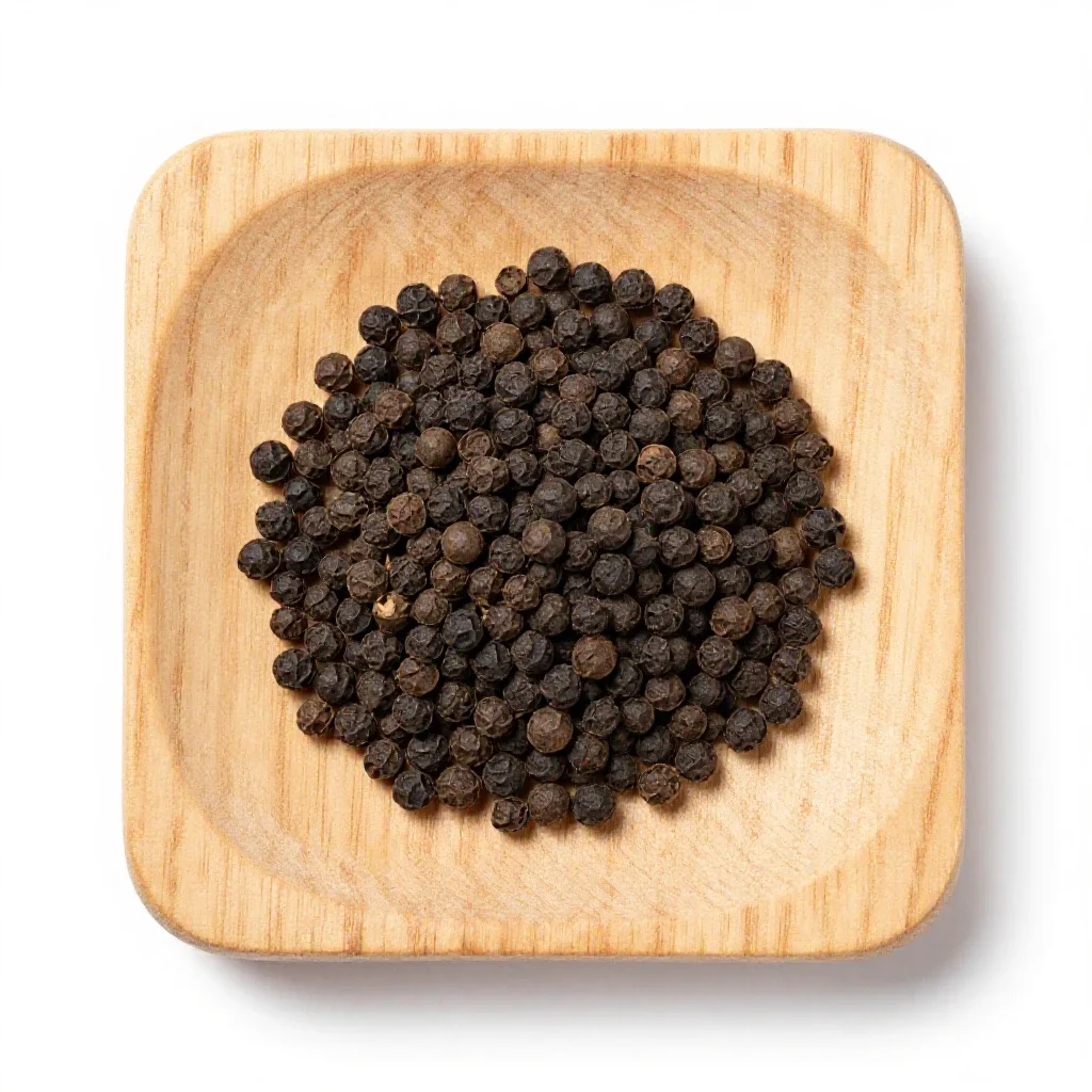 Black pepper isolated on a white background