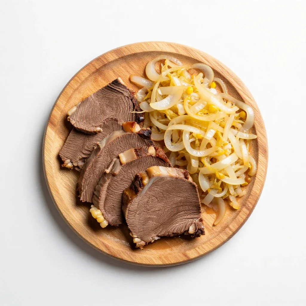 Boiled dinner isolated on a white background