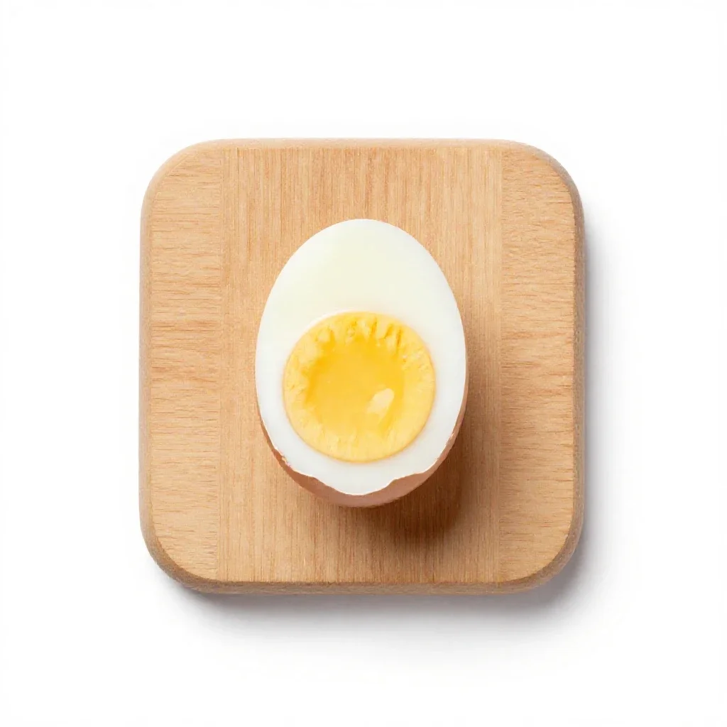 Boiled egg isolated on a white background