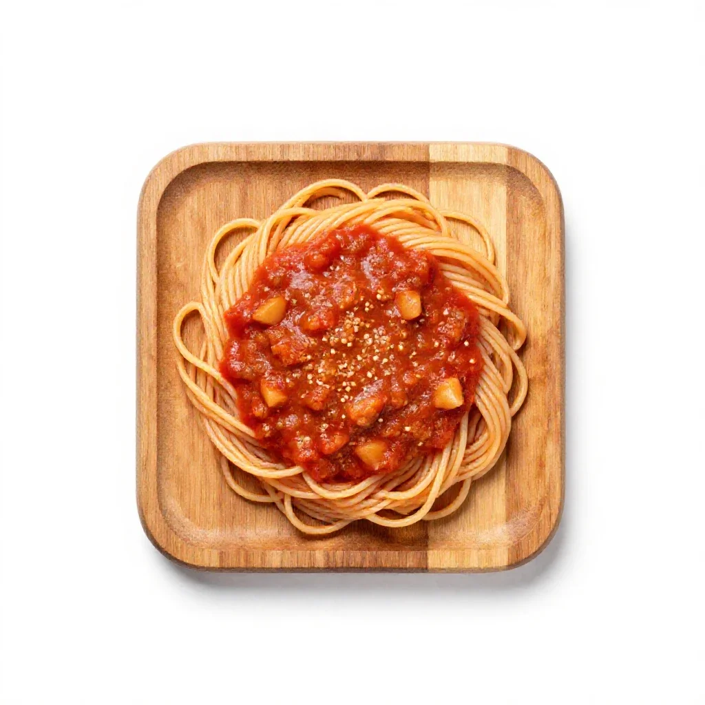 Bolognese pasta sauce isolated on a white background