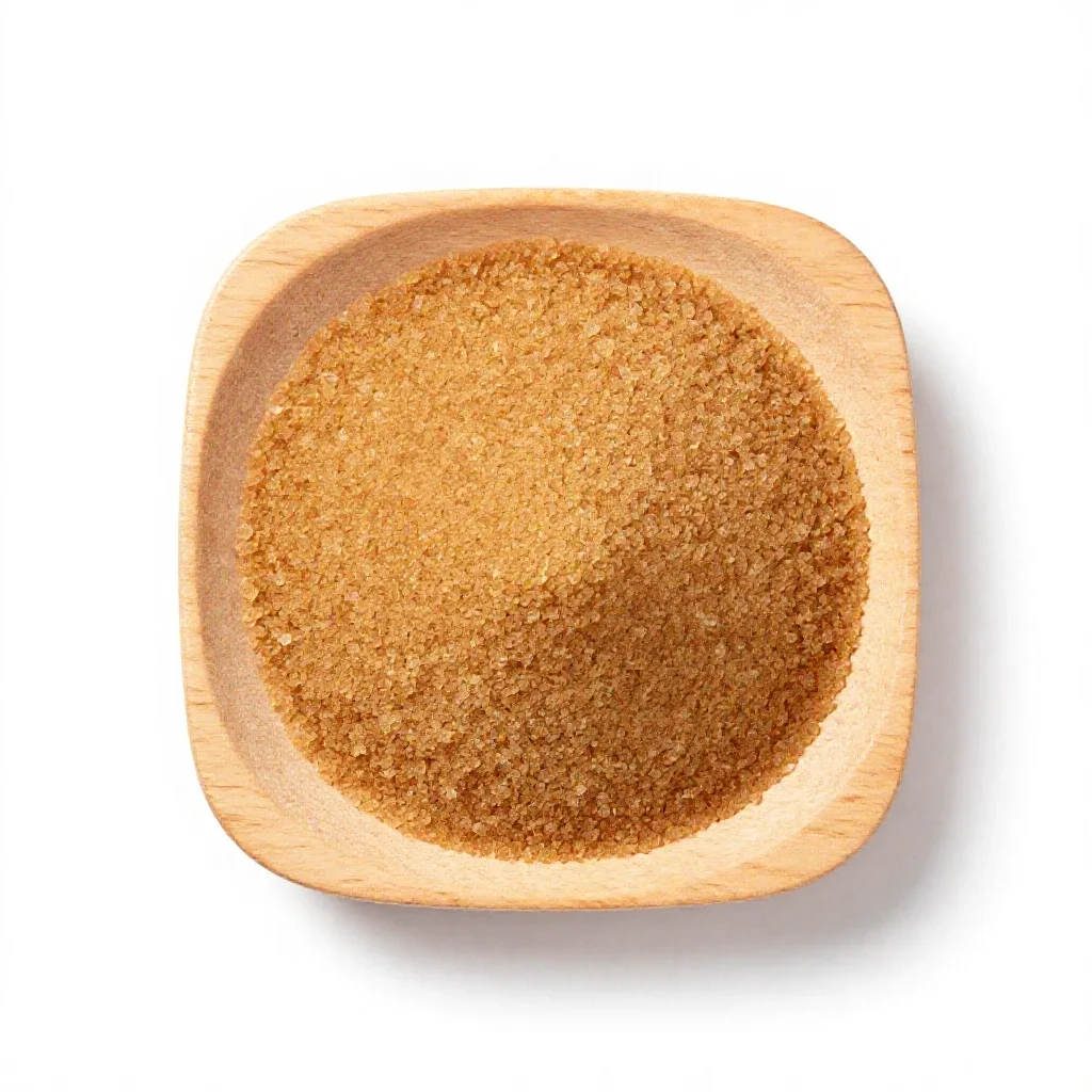Brown sugar isolated on a white background