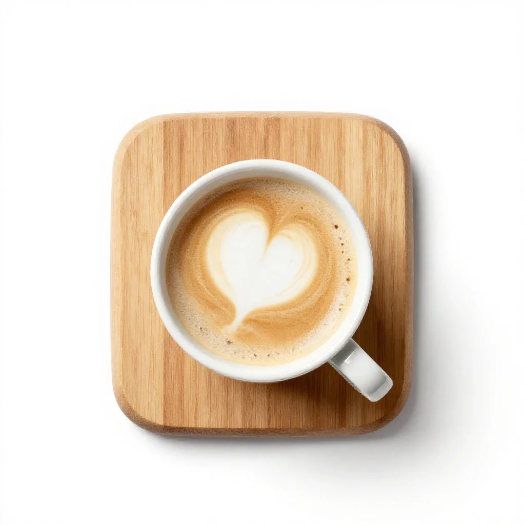 Caffe latte isolated on a white background