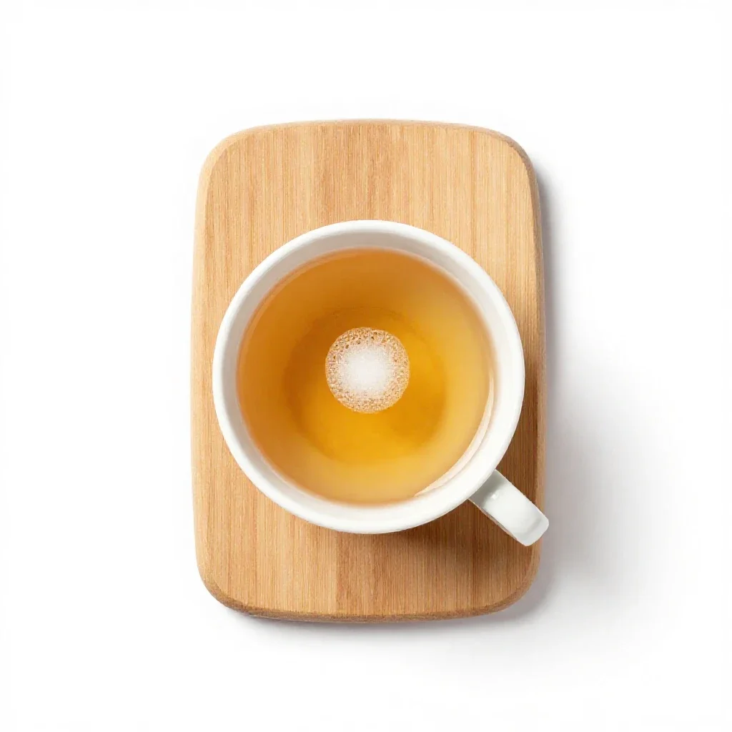 Cambric tea isolated on a white background