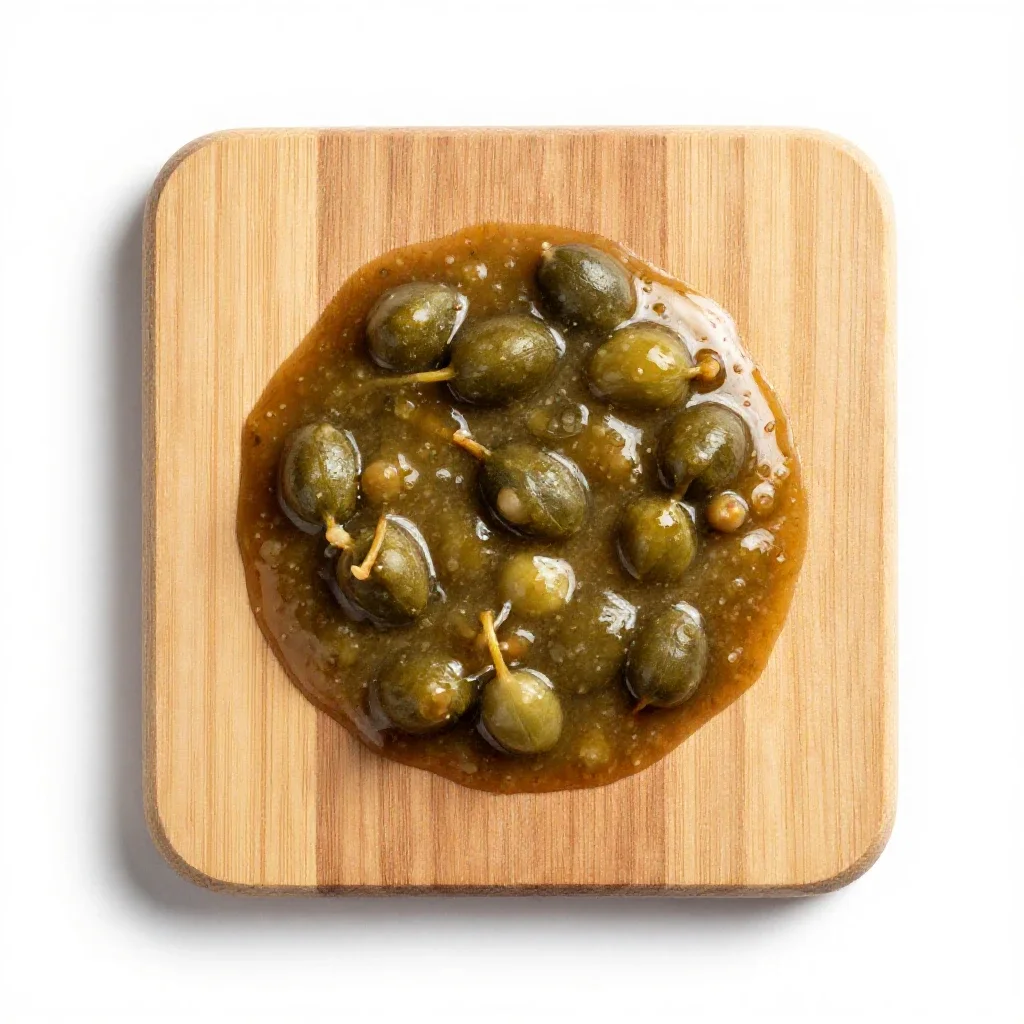 Caper sauce isolated on a white background