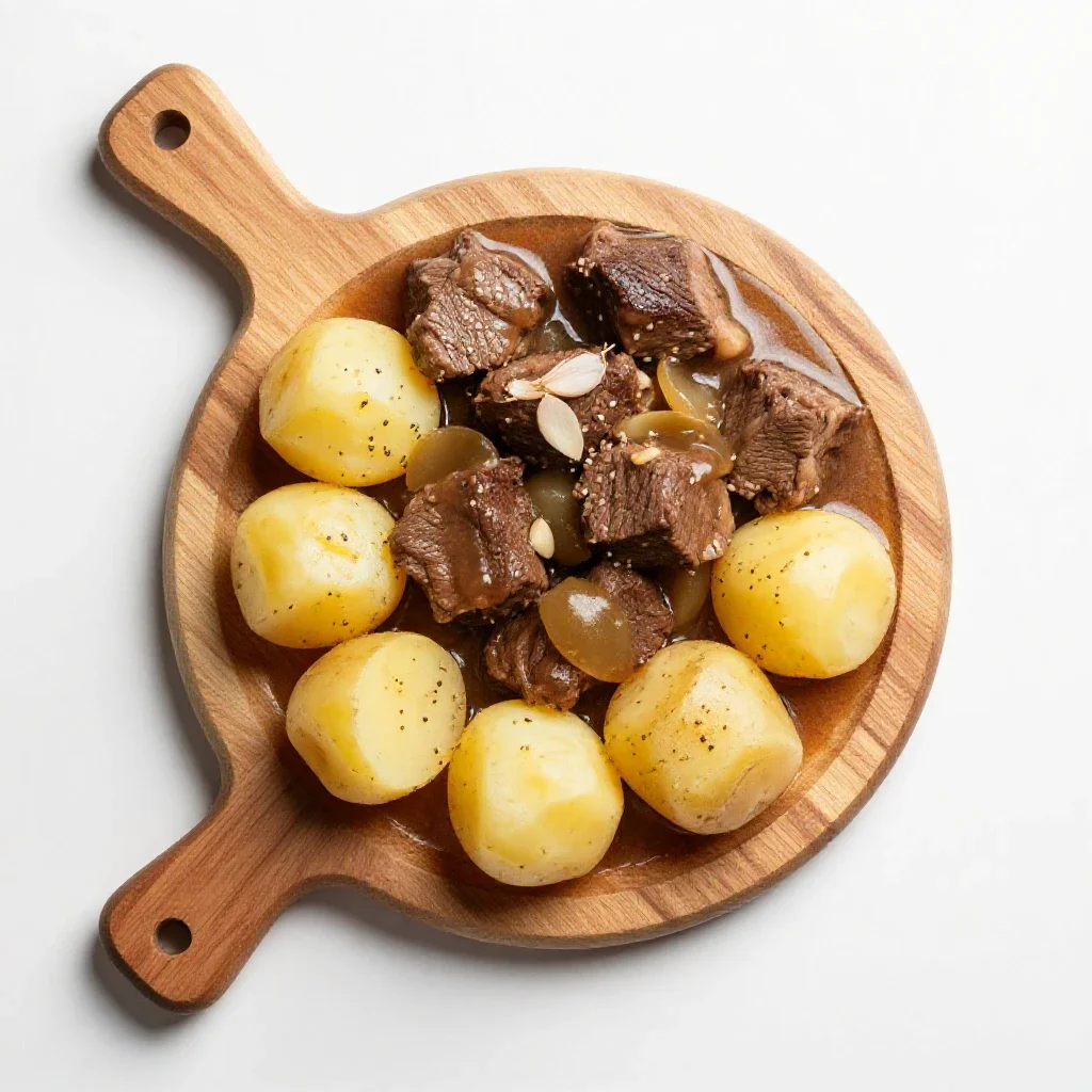 Carbonnade flamande isolated on a white background
