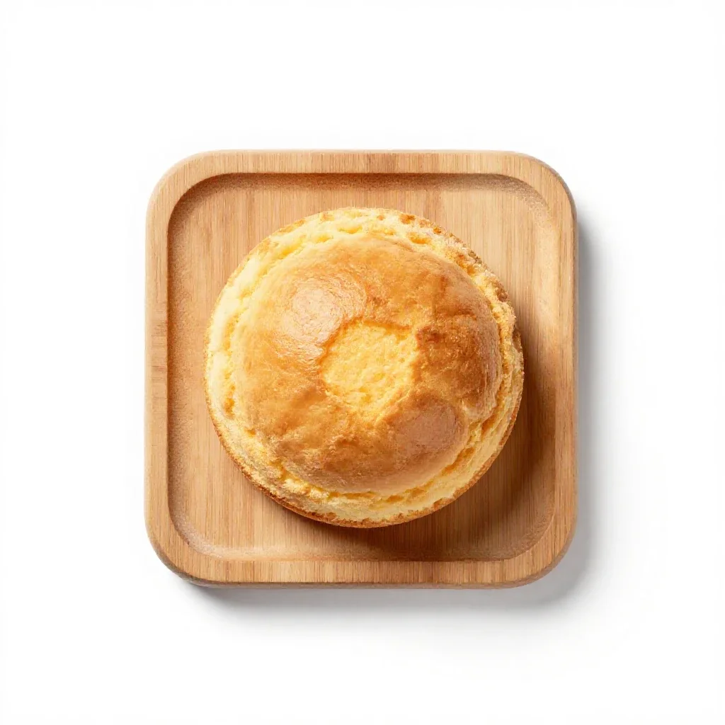 Cheese souffle isolated on a white background