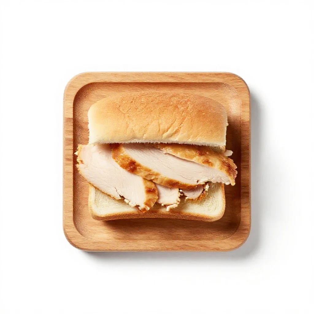 Chicken sandwich isolated on a white background
