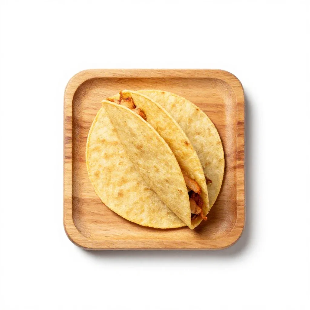 Chicken taco isolated on a white background