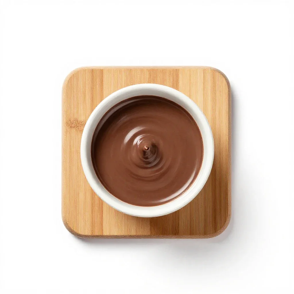 Chocolate fondue isolated on a white background