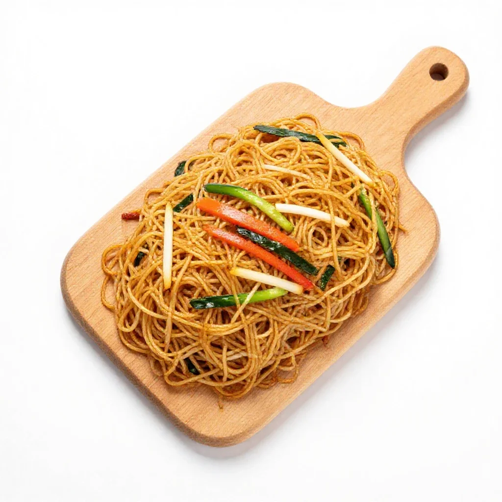 Chow mein isolated on a white background