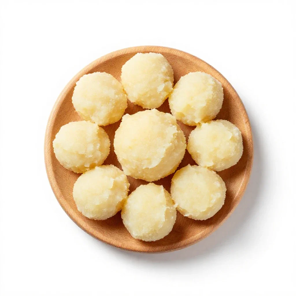 Codfish ball isolated on a white background