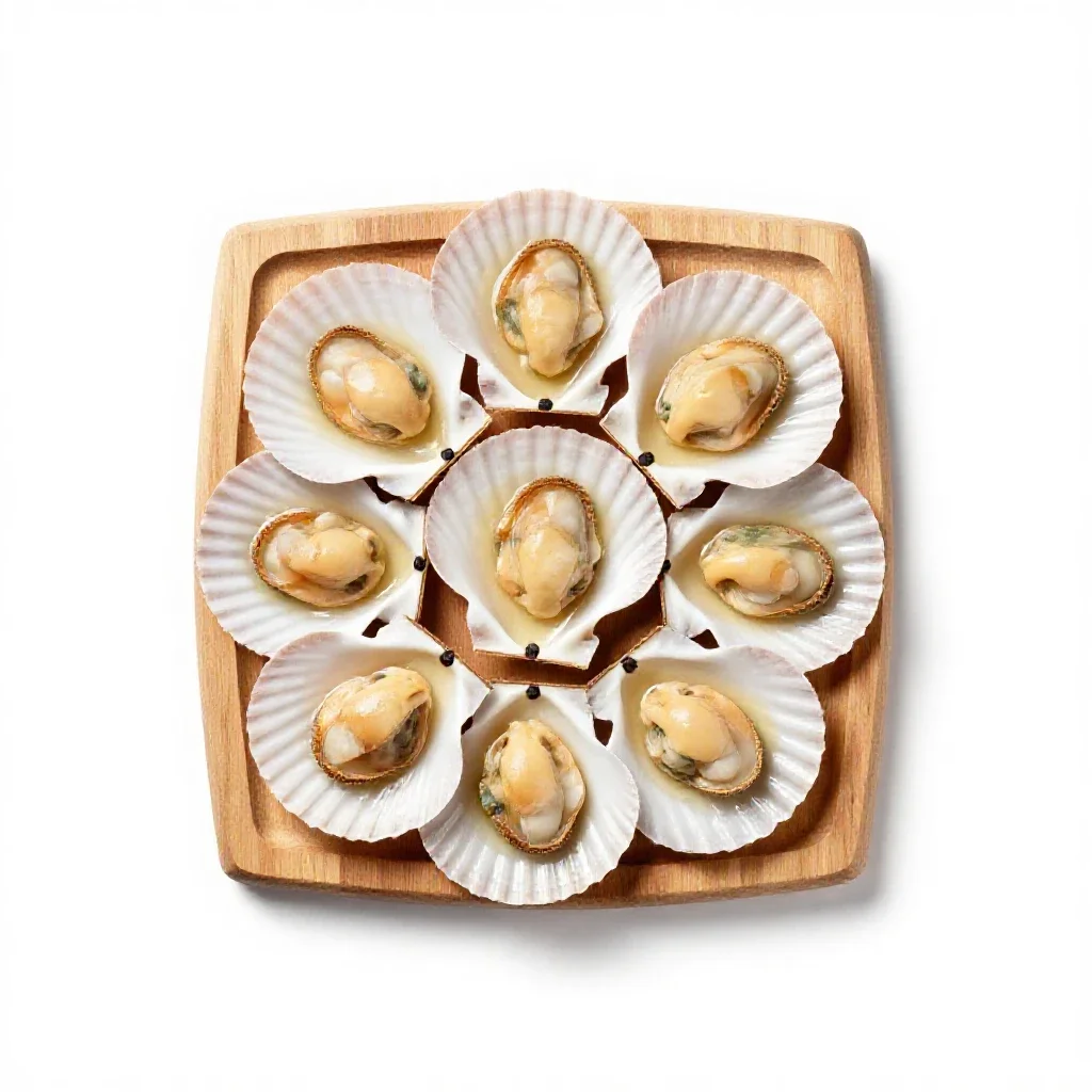 Coquilles Saint-Jacques isolated on a white background
