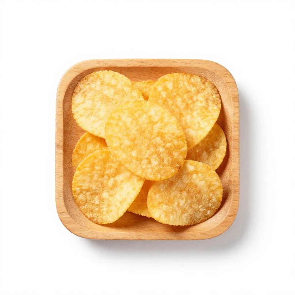 Corn chip isolated on a white background