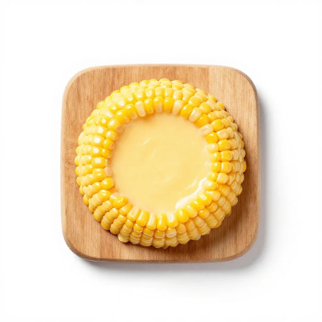 Corn pudding isolated on a white background