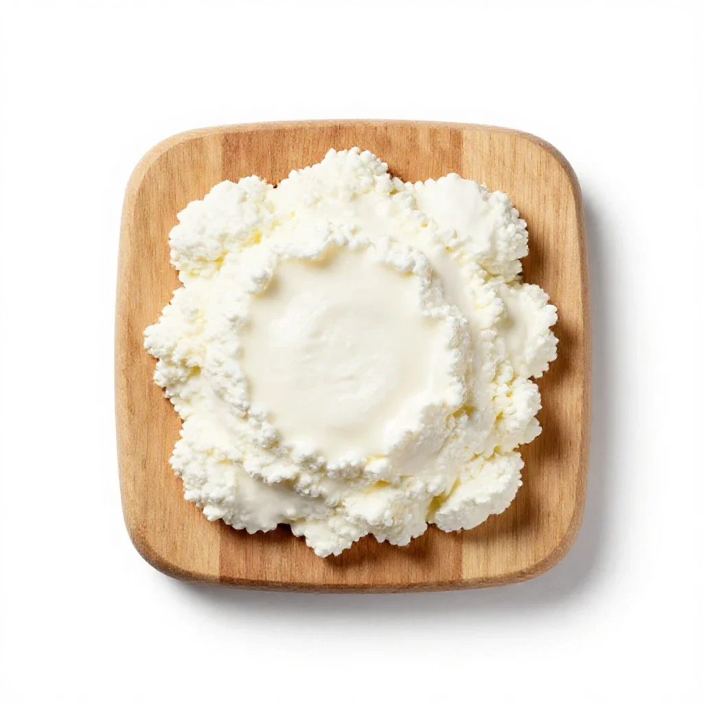 Cottage cheese isolated on a white background