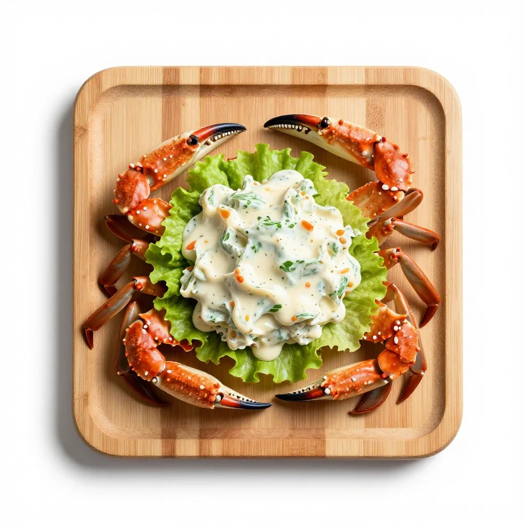 Crab Louis isolated on a white background