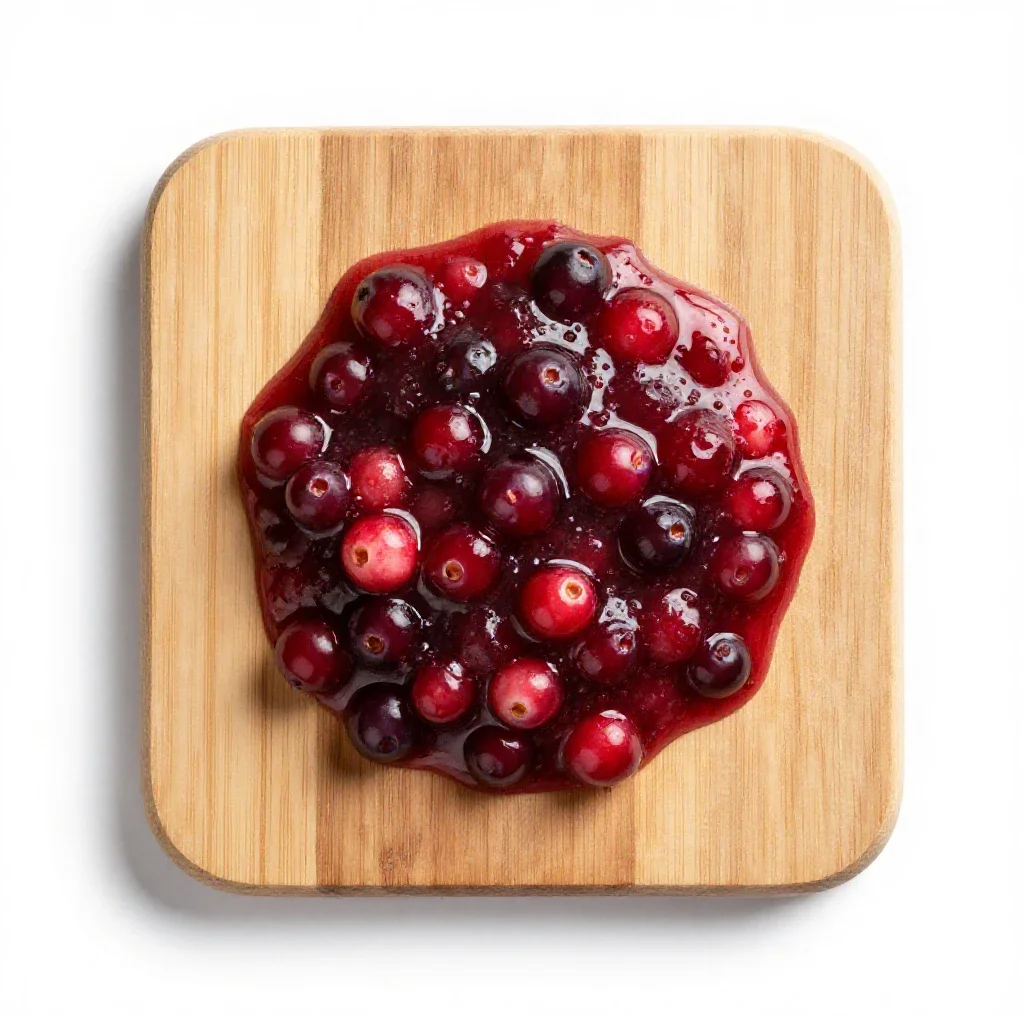 Cranberry sauce isolated on a white background