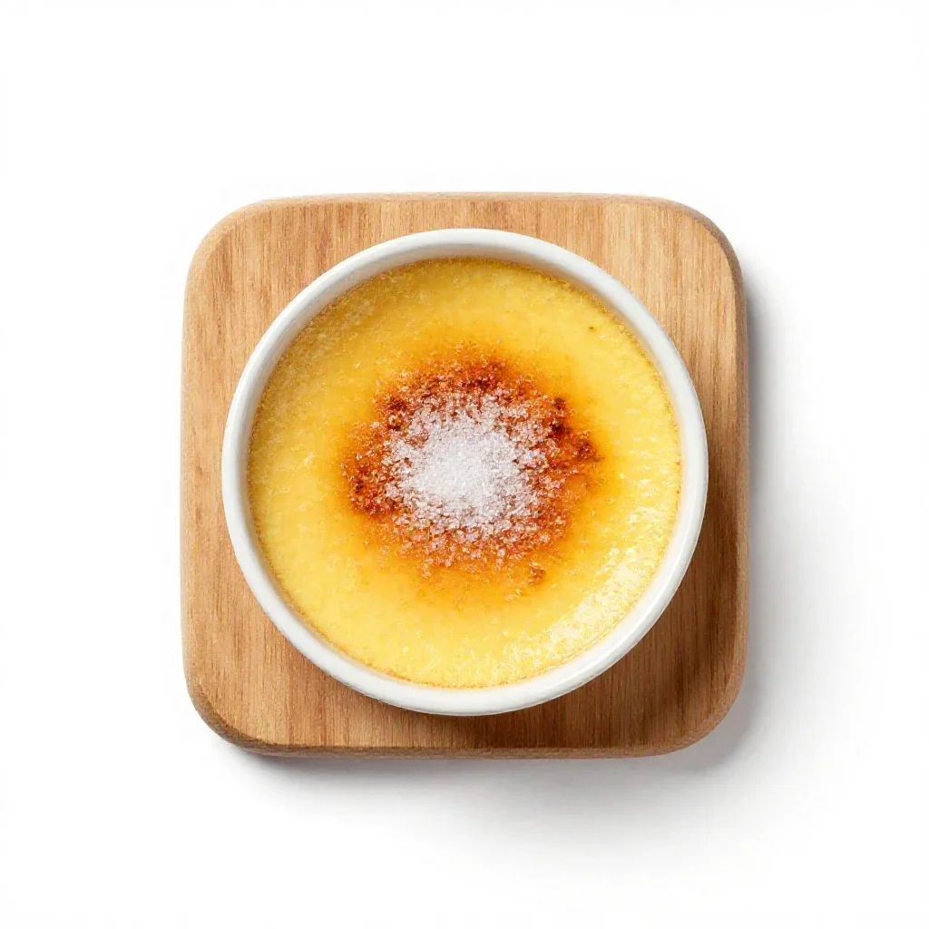 Creme brulee isolated on a white background
