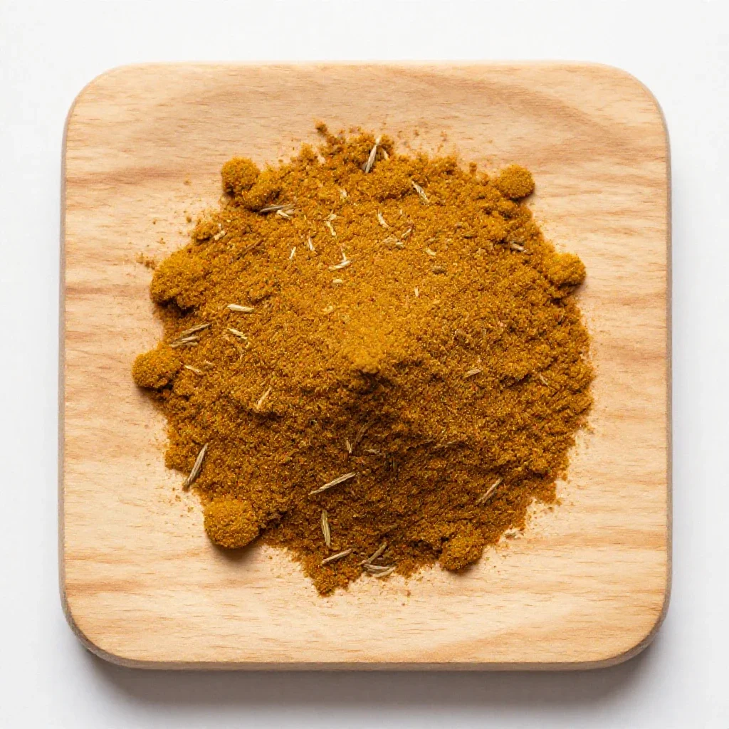 Curry powder isolated on a white background