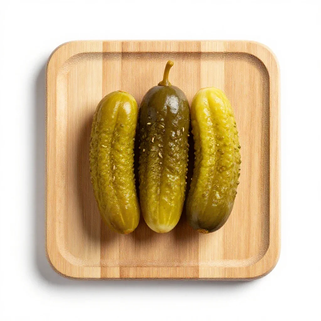 Dill pickle isolated on a white background